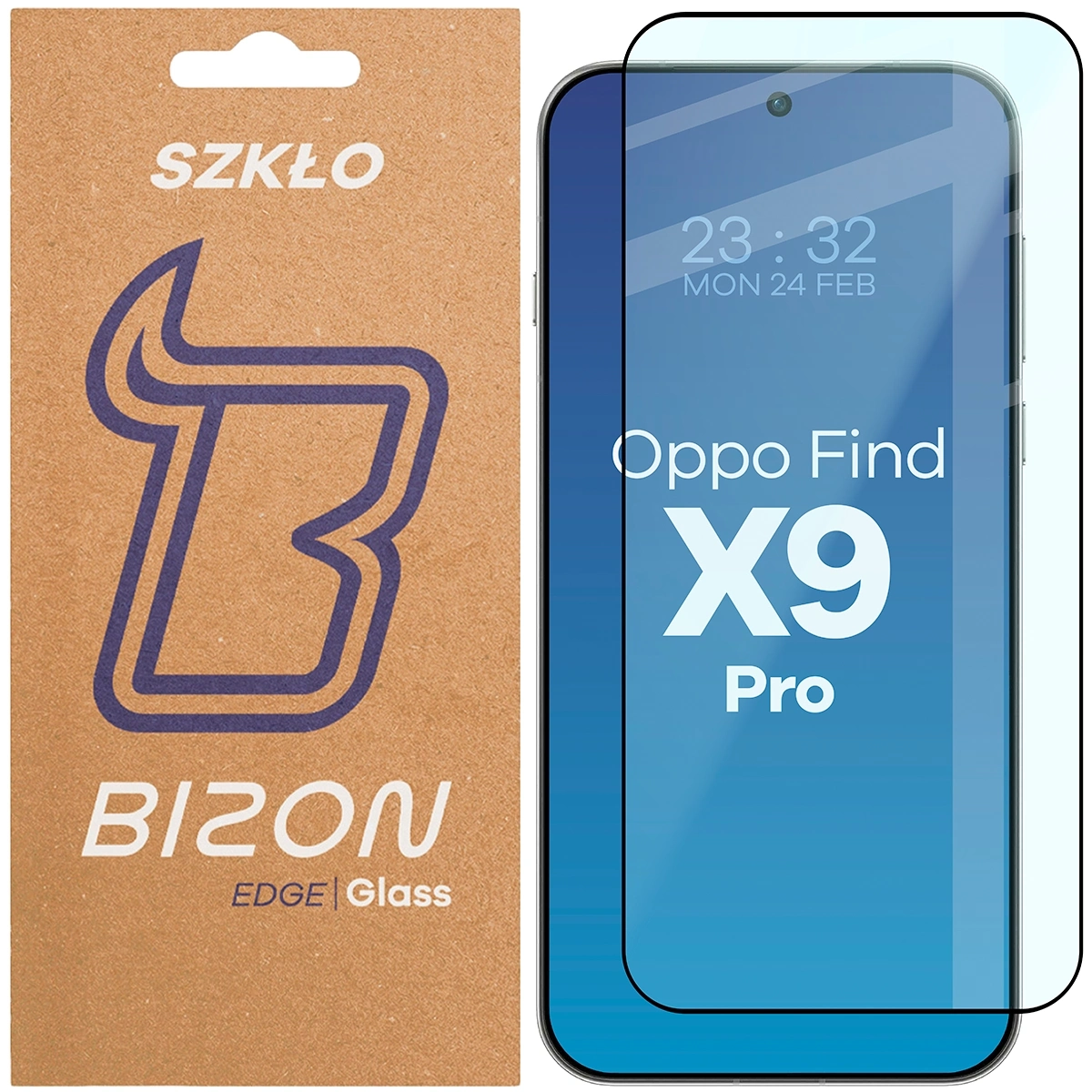 Szkło hartowane Bizon pełne Edge 2 do Oppo Find X9 Pro