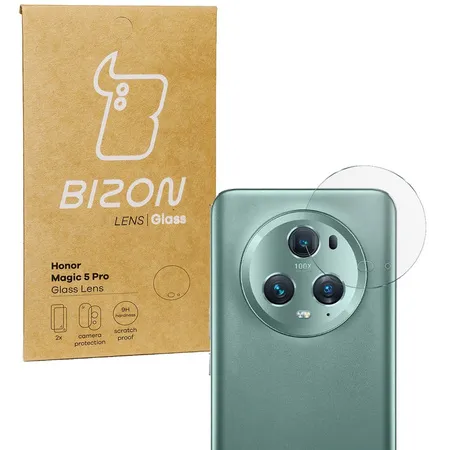 Szkło hartowane Bizon na aparat Glass Lens do Honor Magic5 Pro, 2 sztuki