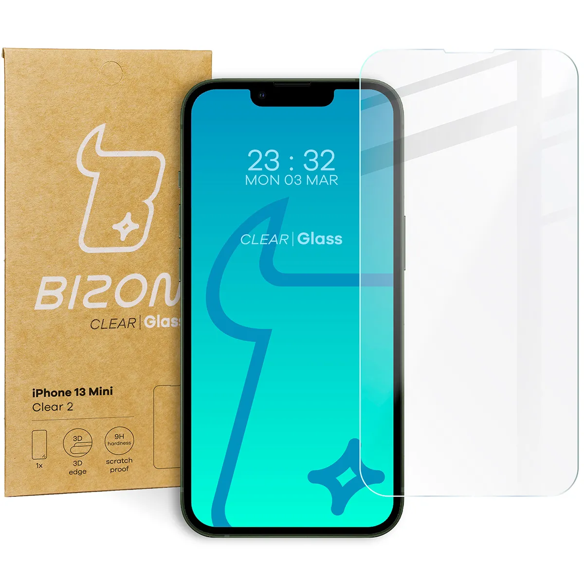 Szkło hartowane Bizon Clear 2 do iPhone 13 Mini