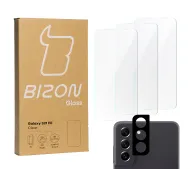 Bizon 3x Szkło hartowane + szybka na aparat Glass Clear Pack do Samsung Galaxy S21 FE