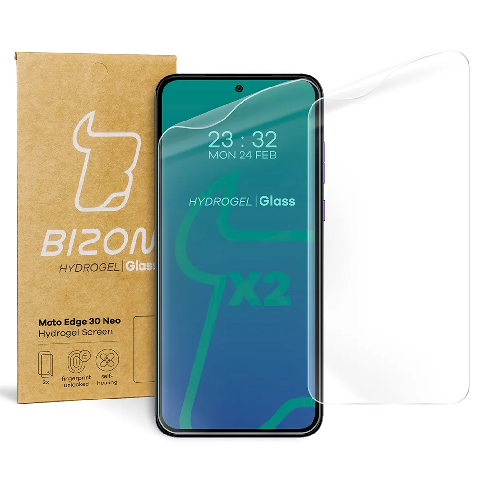 Folia hydrożelowa Bizon na ekran Hydrogel Front Duo do Motorola Edge 30 Neo, 2 sztuki