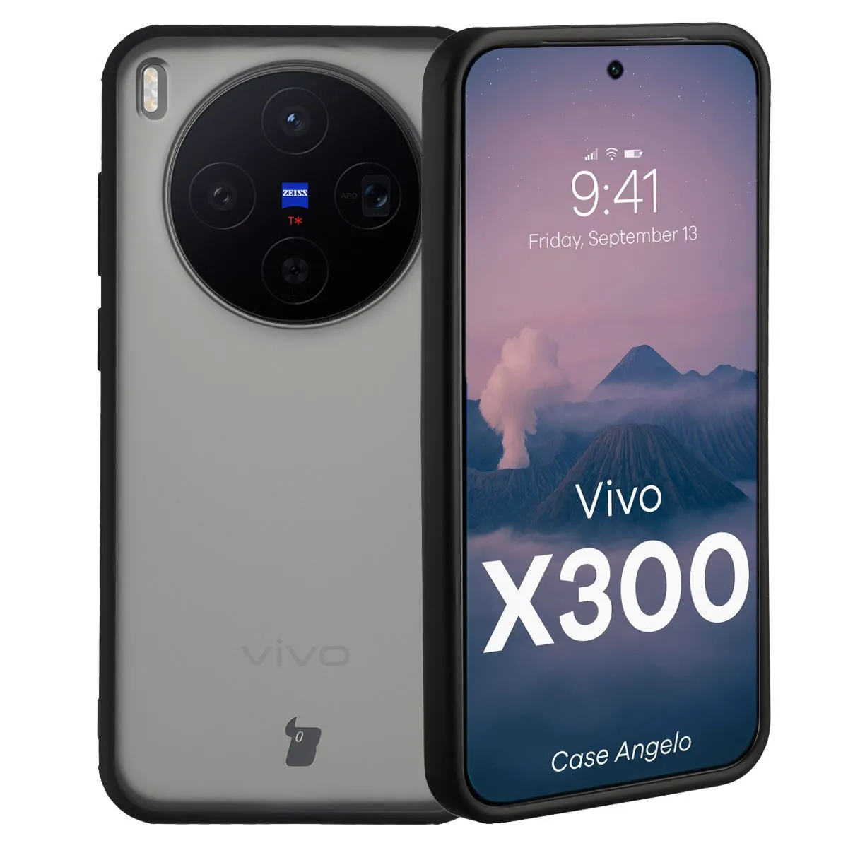 Etui Bizon Angelo do Vivo X300 Przydymione-czarny