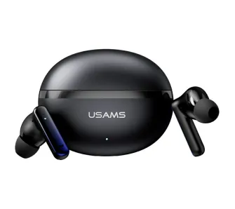 Słuchawki bezprzewodowe USAMS Echo E02 TWS ANC+ENC Dokanałowe Bluetooth 5.3 Czarny