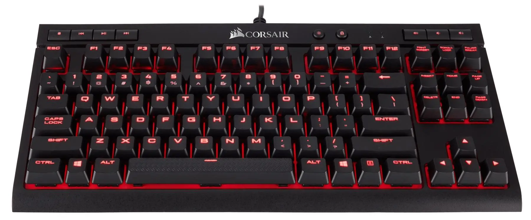 Klawiatura mechaniczna Corsair K63 Compact Mechanical Gaming Cherry MX Red Czarny