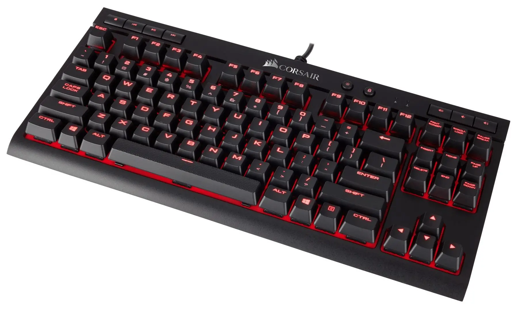 Klawiatura mechaniczna Corsair K63 Compact Mechanical Gaming Cherry MX Red Czarny