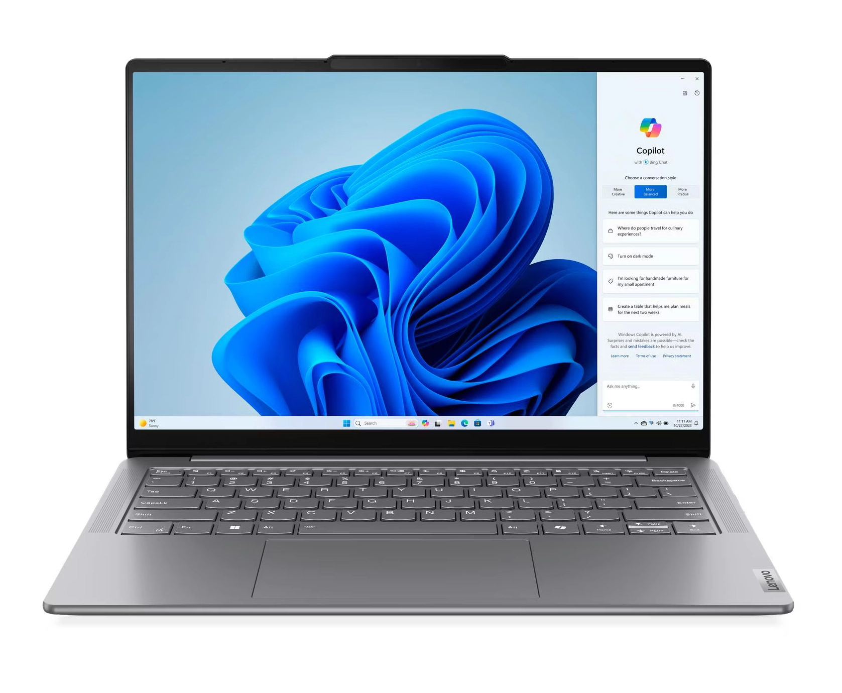 Laptop Lenovo Yoga Slim 7 14IMH9 OLED 14" Ultra 5 125H 16GB RAM 1TB Dysk SSD Win11 Szary Funkcje AI