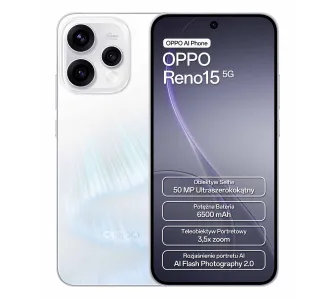 Smartfon OPPO Reno15 5G 8/512GB 6,59" 120Hz 50Mpix Biały