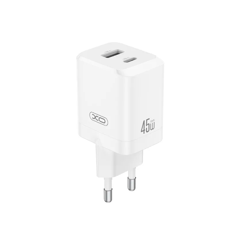 Ładowarka sieciowa XO CE36 USB-A USB-C 45W Biały