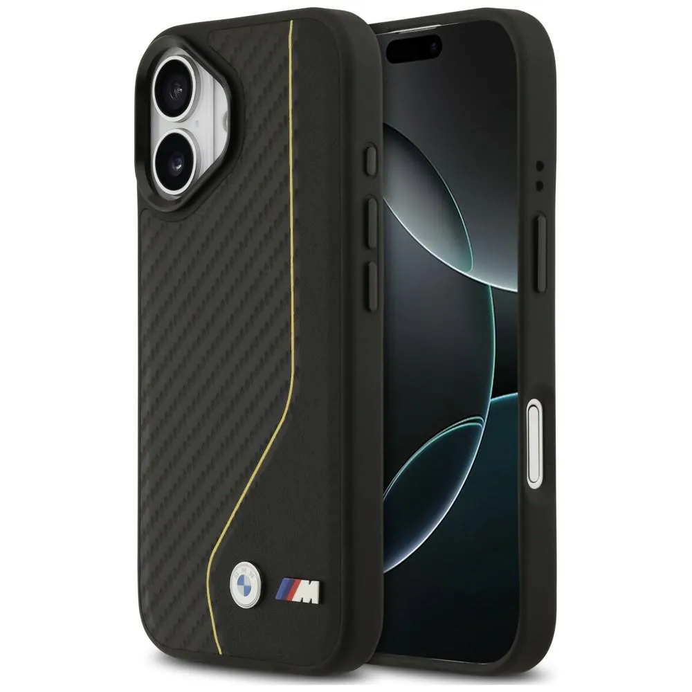 Etui BMW M Carbon Line & Logo MagSafe do iPhone 17 Czarny
