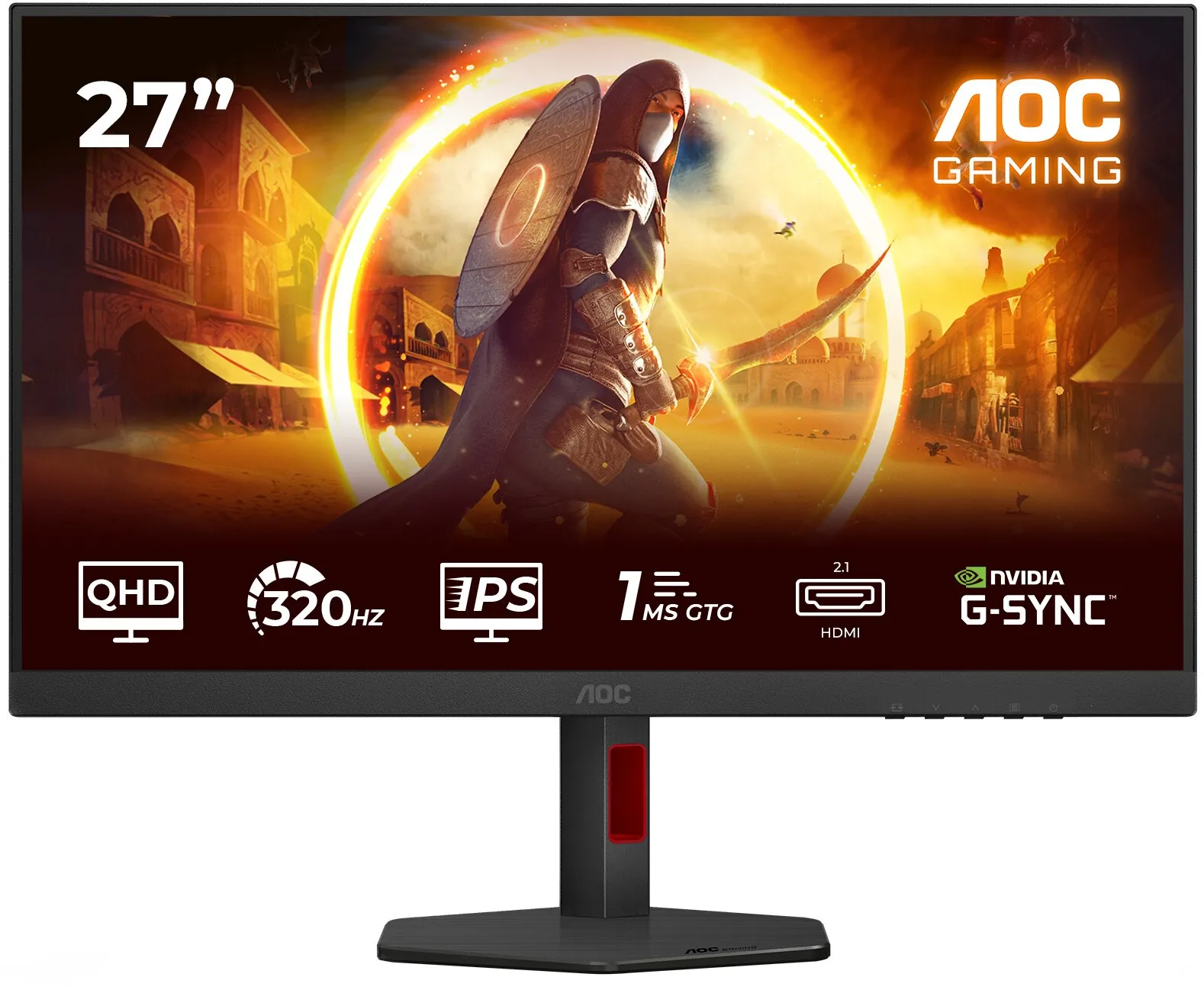 Monitor AOC Q27G4SRU 27" 2K Fast IPS 320Hz 0,3ms MPRT Gamingowy
