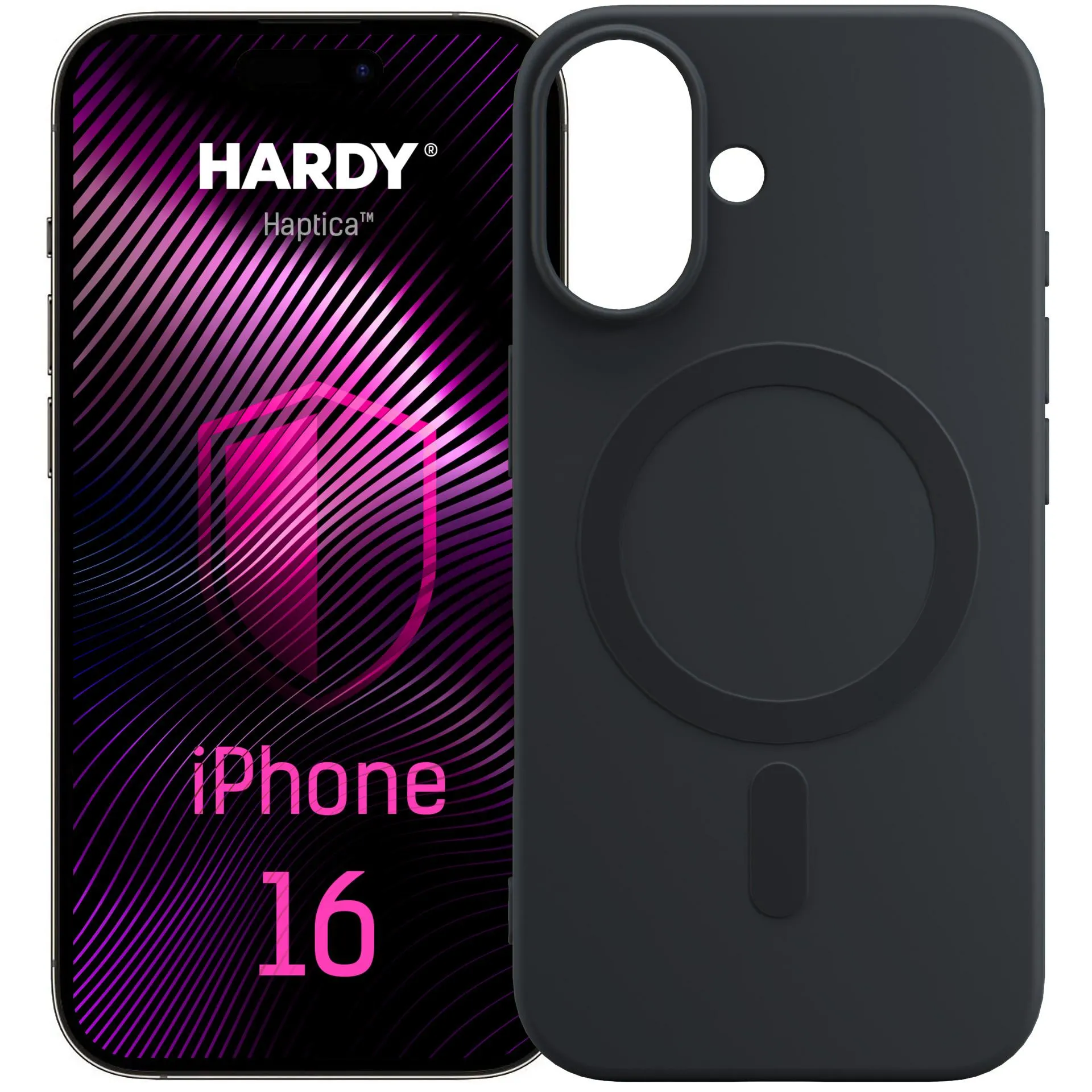 Etui 3mk Hardy Haptica MagCase do iPhone 16 Czarny
