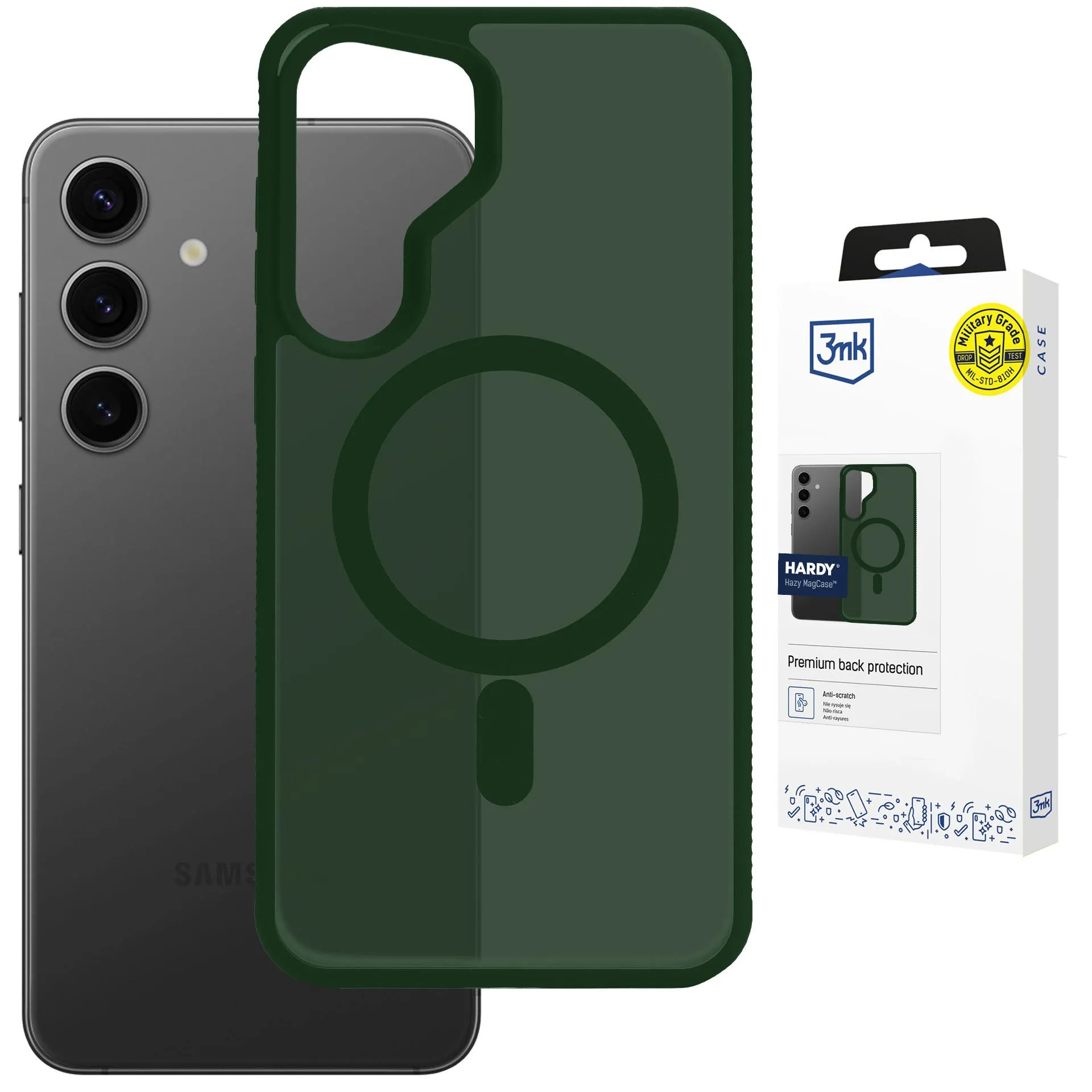 Etui 3mk Hardy Hazy MagCase do Galaxy S25 Zielony