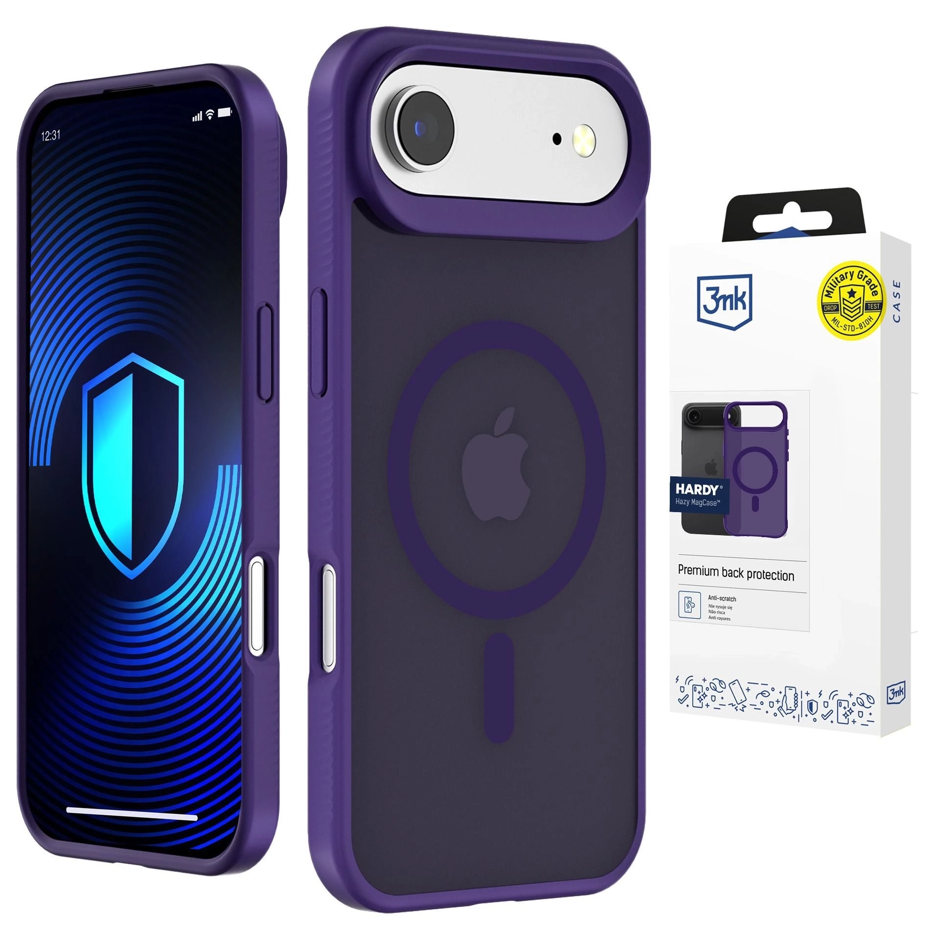 Etui 3mk Hardy MagCase do iPhone Air Fioletowy