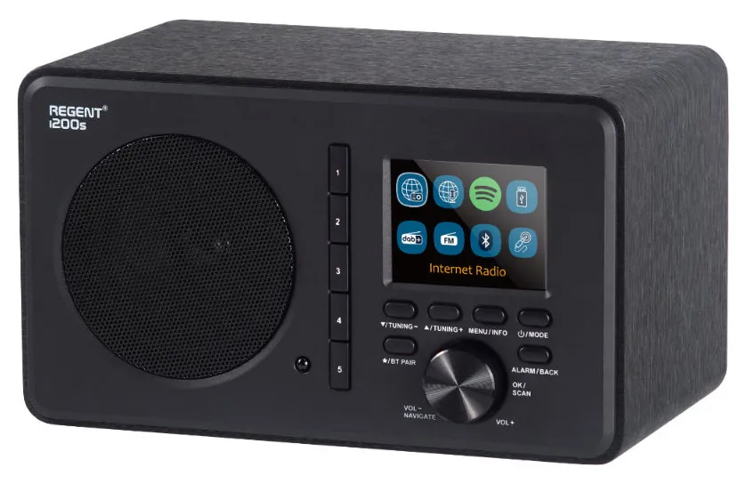 Radioodbiornik Ferguson Regent i200s Radio FM Internetowe Bluetooth Czarny