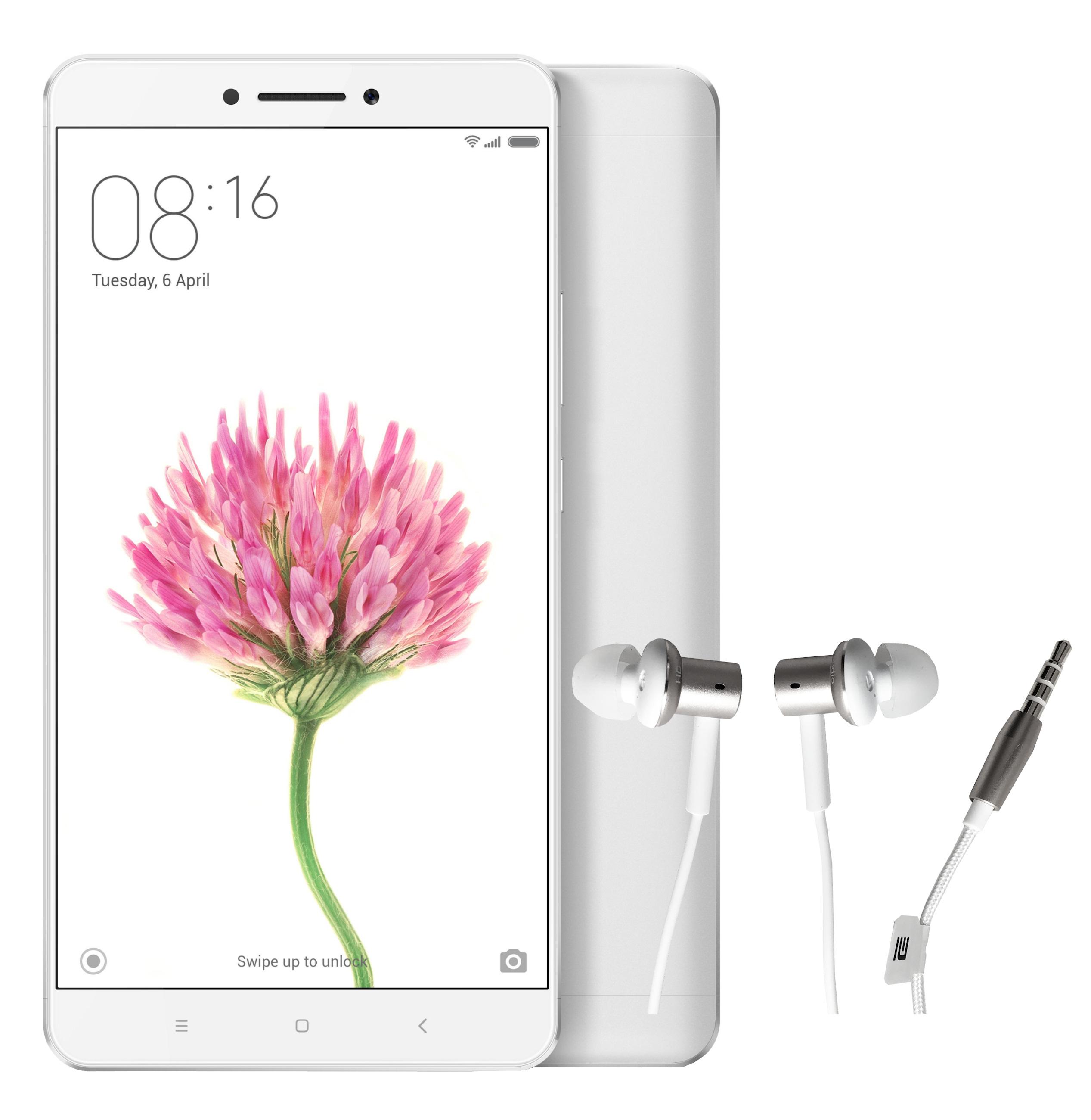 Smartfon Xiaomi Mi Max 32 GB (srebrny) + słuchawki
