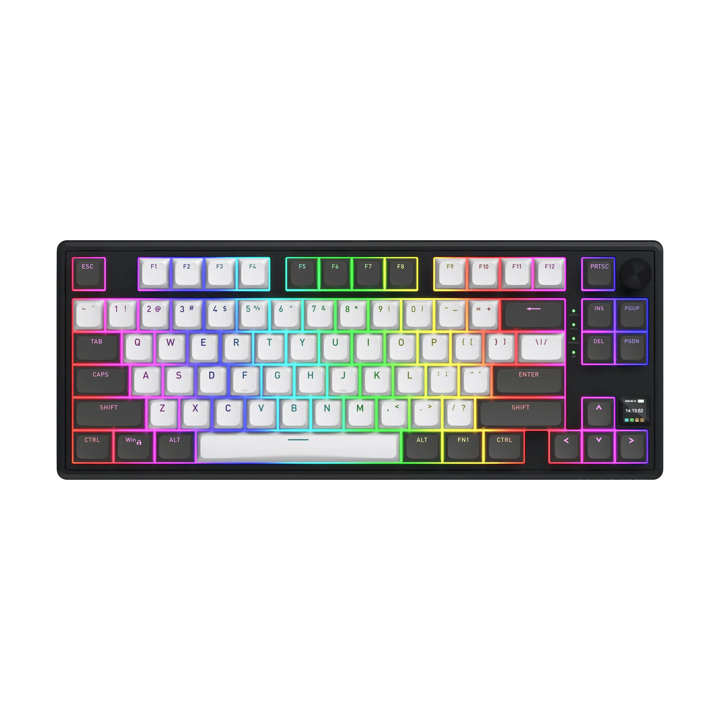 Klawiatura mechaniczna Hator Skyfall 80 Pro Wireless Aurum Vanila Czarno-Szara