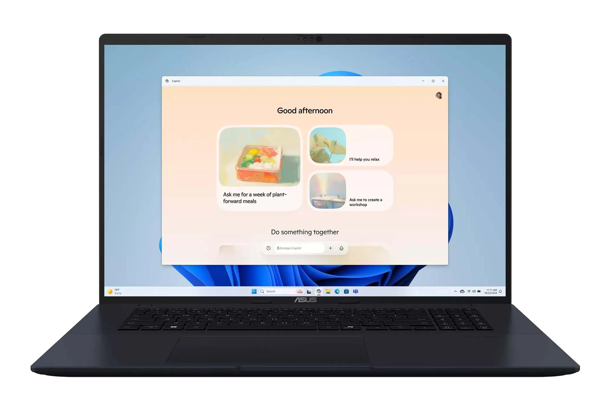 Laptop ASUS Vivobook 18 M1807GA-S8003W 18" 144Hz Ryzen AI 7 445 16GB RAM 1TB Dysk SSD Win11 Niebieski Funkcje AI