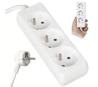 Przedłużacz Vayox VA0304-3 3 gniazda 3m Biały