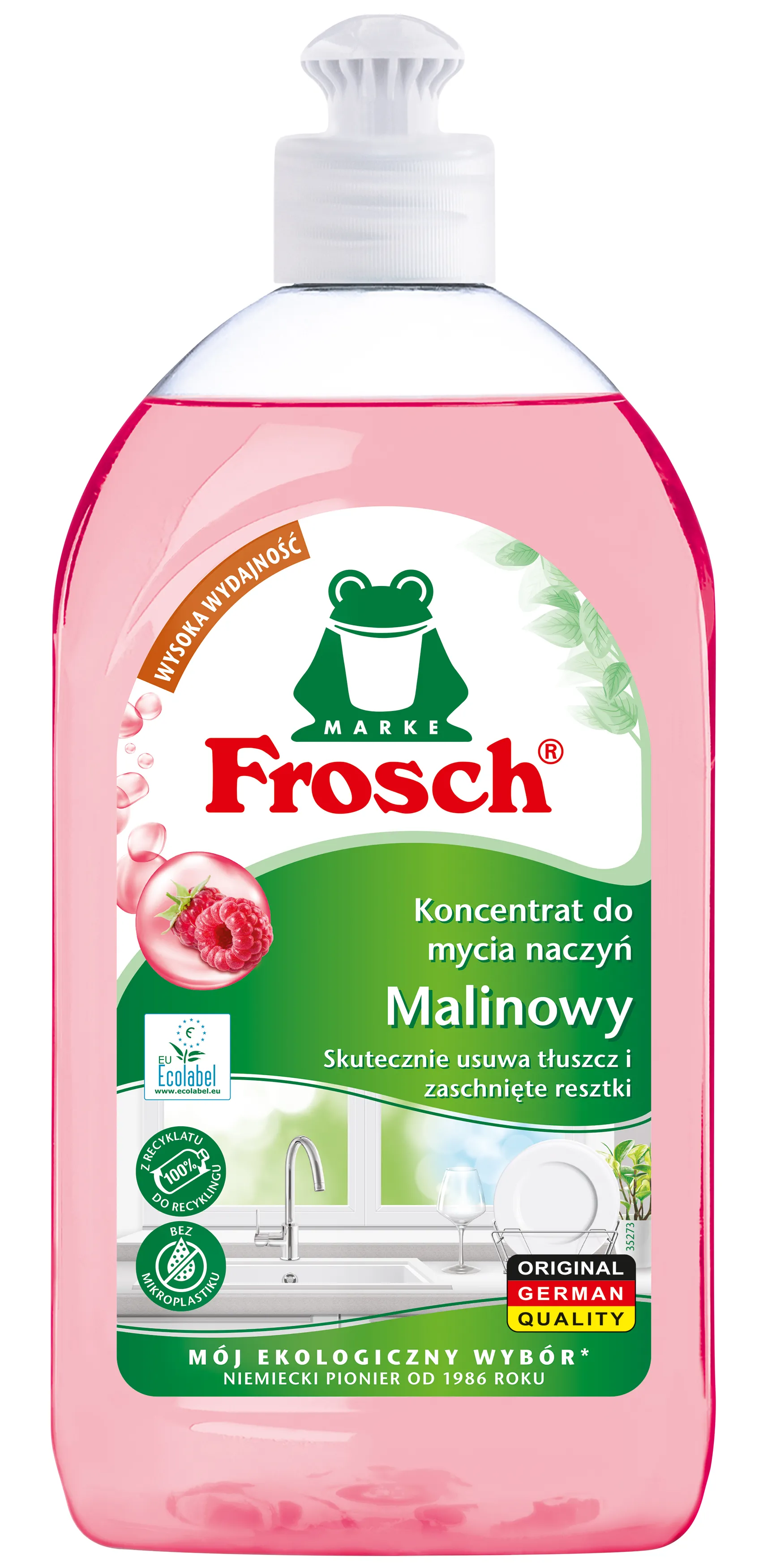 Koncentrat do mycia naczyń Frosch Malinowy 500ml