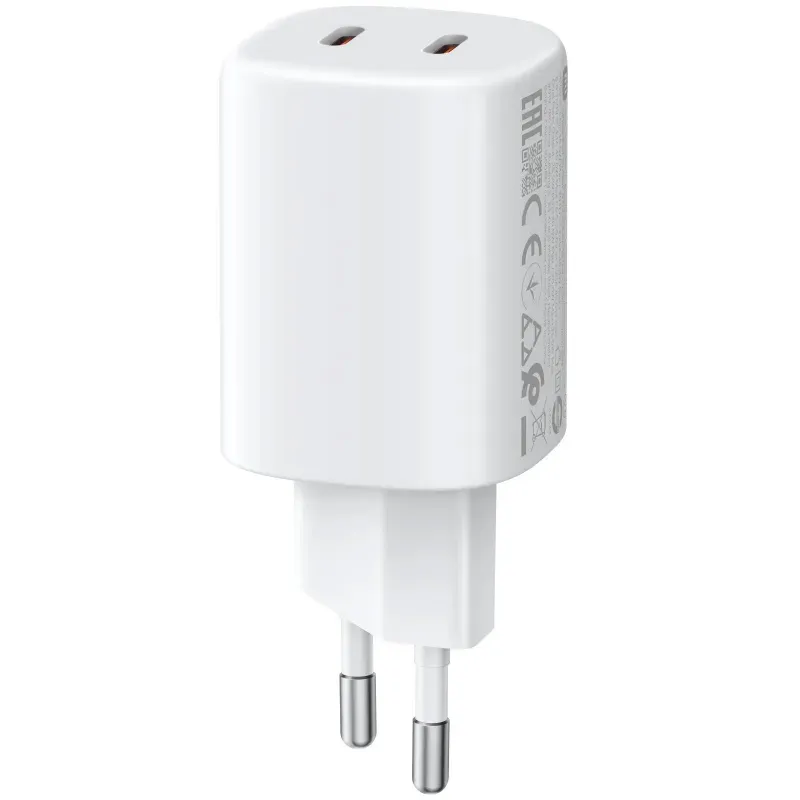 Ładowarka sieciowa Xiaomi Nano Turbo Charging 2x USB-C 45W Biały