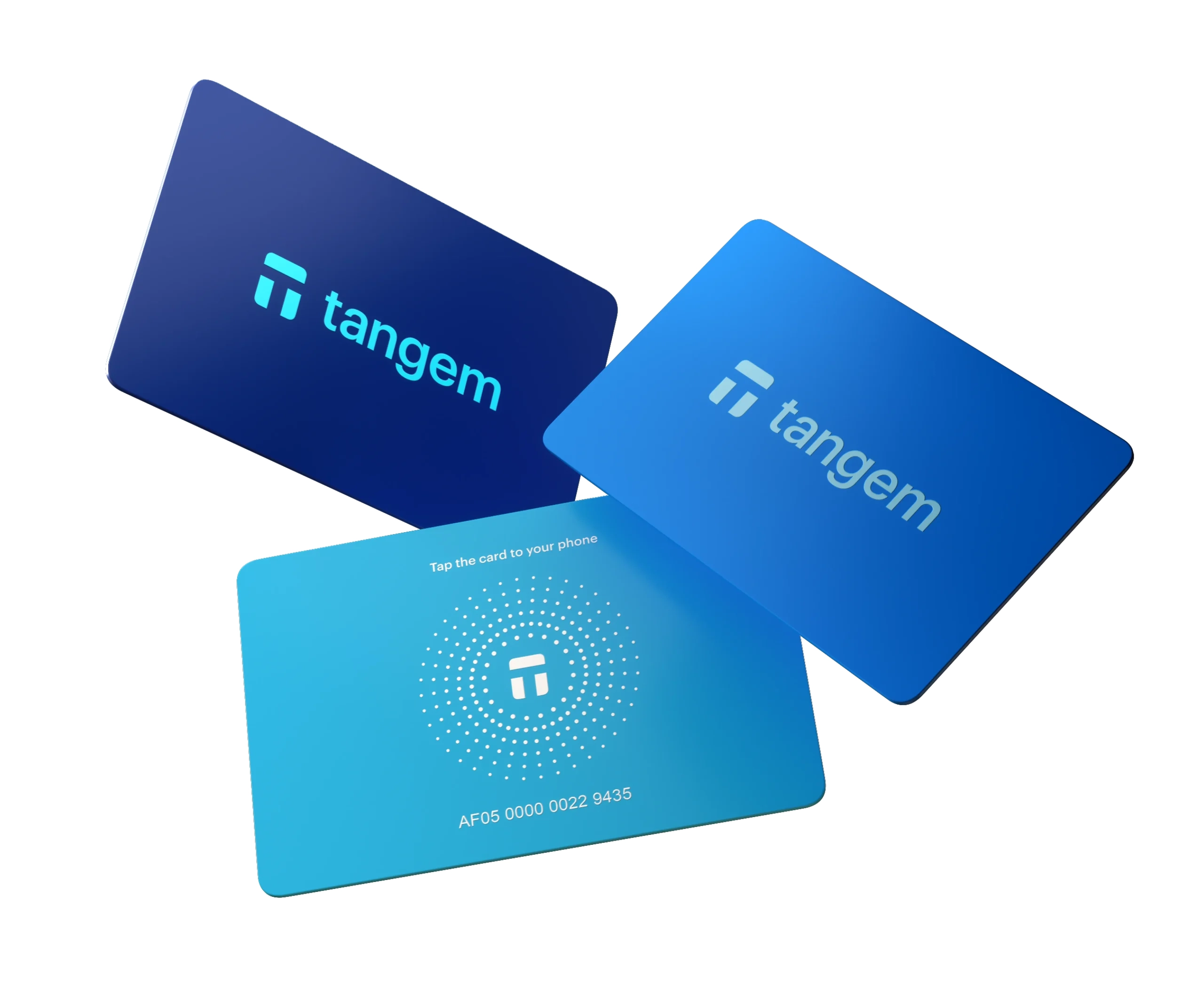 Portfel kryptowalut Tangem Wallet 3 Card Set Hyperblue 3szt.