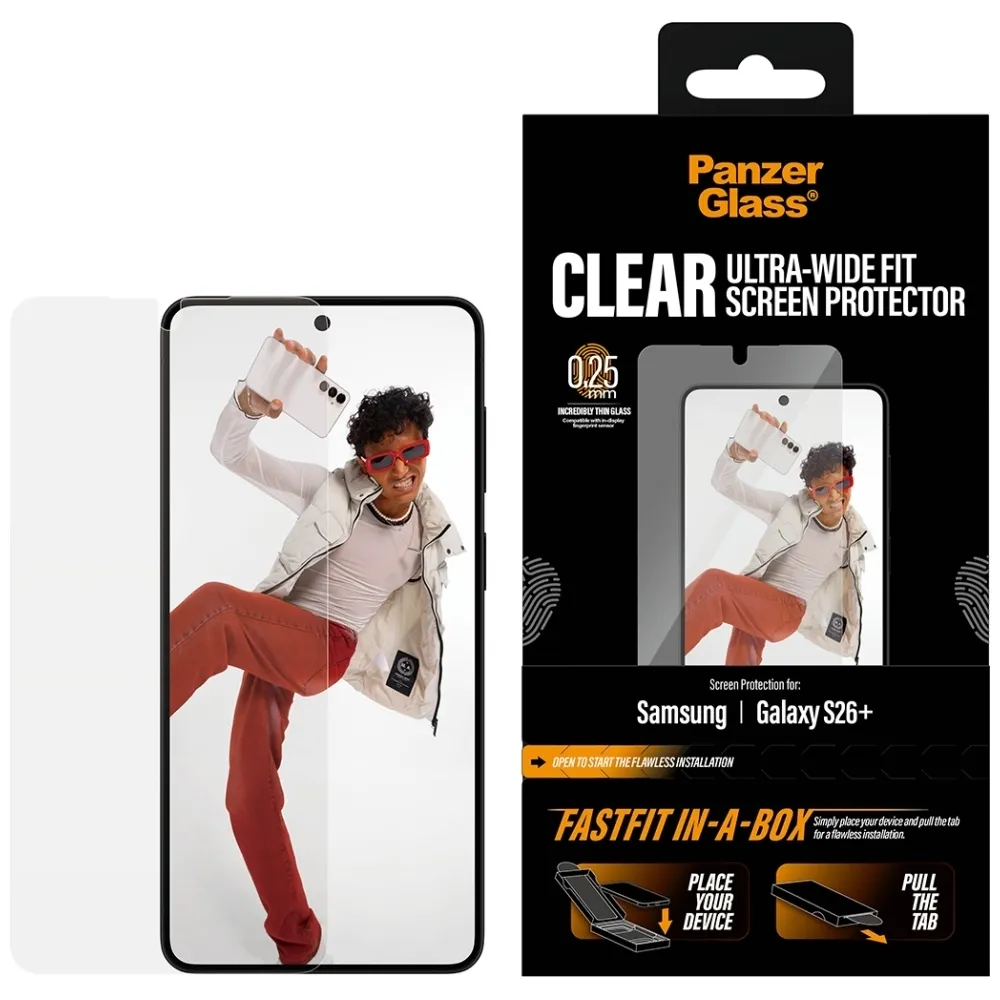Szkło hartowane PanzerGlass Ultra-Wide Fit FastFit do Galaxy S26+