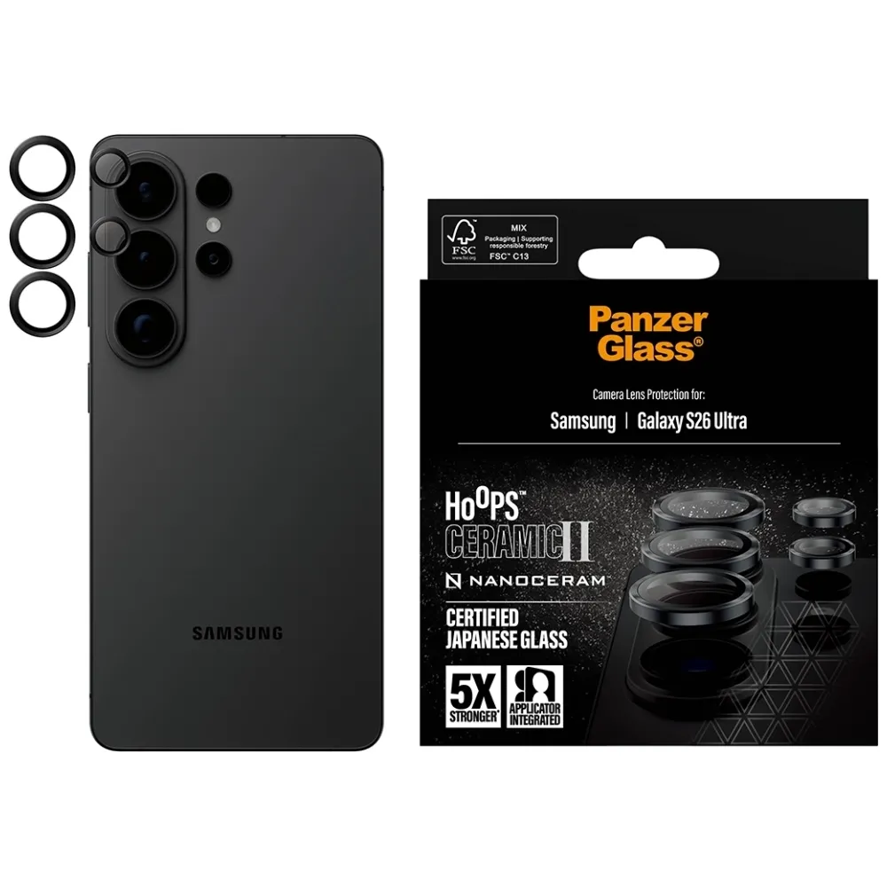Szkło ceramiczne PanzerGlass Hoops Ceramic II Lens Protector do Galaxy S26 Ultra