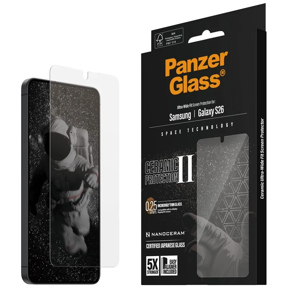 Szkło hartowane PanzerGlass Ultra-Wide Fit EasyAligner do Galaxy S26