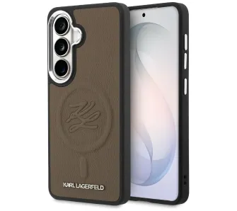 Etui Karl Lagerfeld Embossed Ring Initials MagSafe do Galaxy S26+ Brązowy