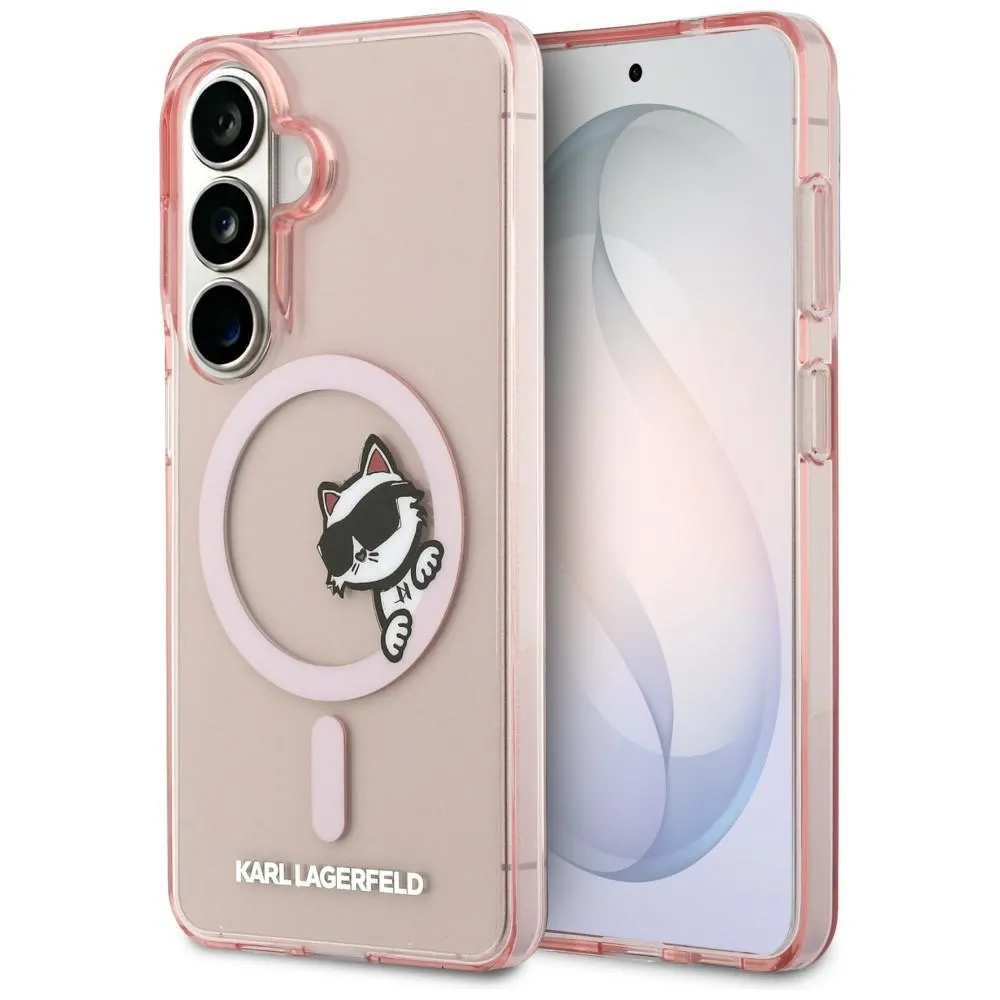 Etui Karl Lagerfeld IML Peekaboo Choupette MagSafe do Galaxy S26 Różowy