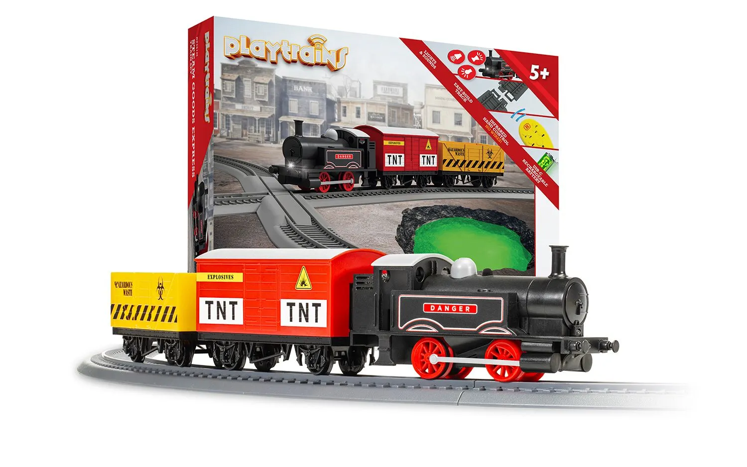 Model do składania Hornby Parowóz Towarowy R9361M Playtrains – Steam Goods Express Train Set