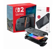 Nintendo Switch 2 Joy-Con Czarny + Szkło Trust GXT 1254 + Etui Yaxo Nomad Techno