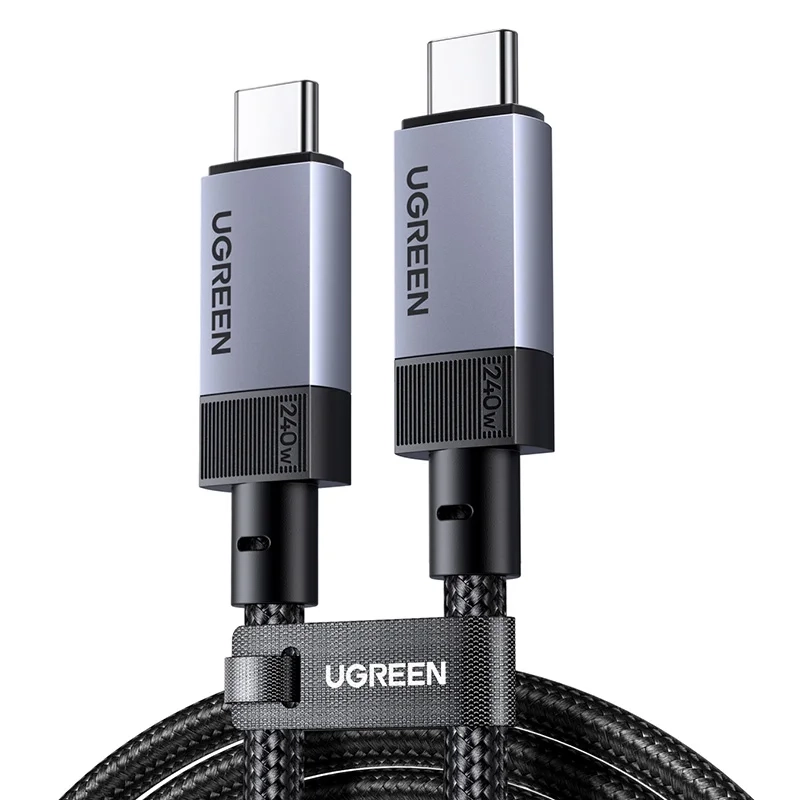 Kabel UGREEN L705 USB4 Gen 3 USB-C do USB-C 240W 1m Szary