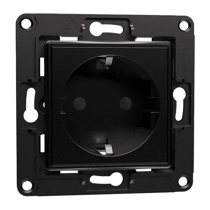 Gniazdko ścienne Shelly WallsocketBlack Czarny