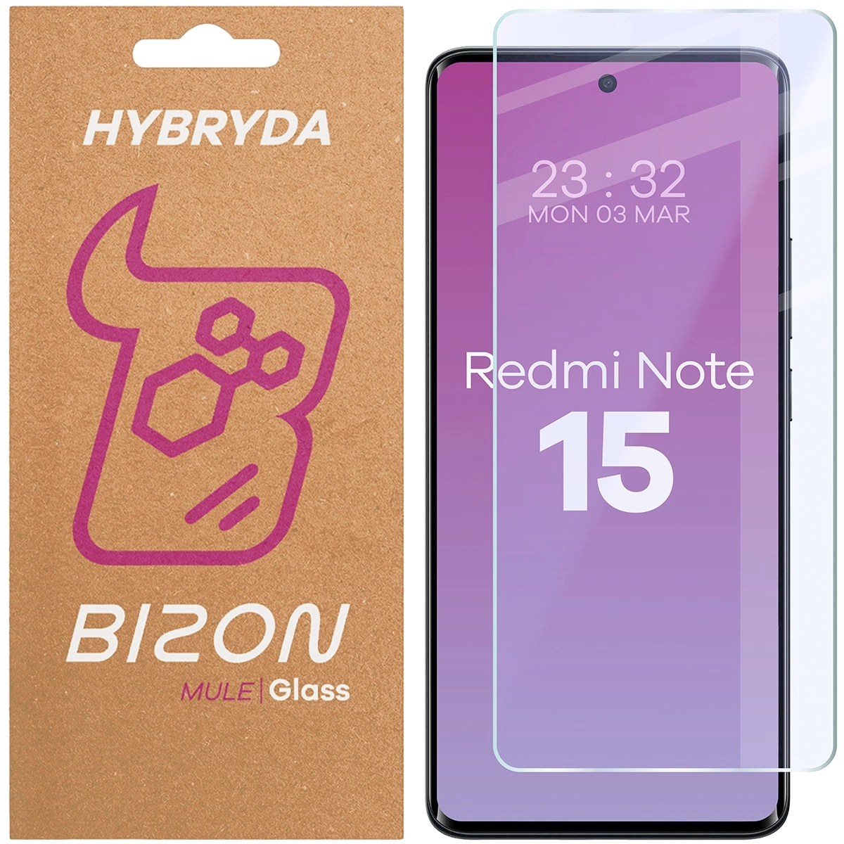 Szkło hybrydowe Bizon elastyczne Glass Mule do Xiaomi Redmi Note 15 4G / 5G