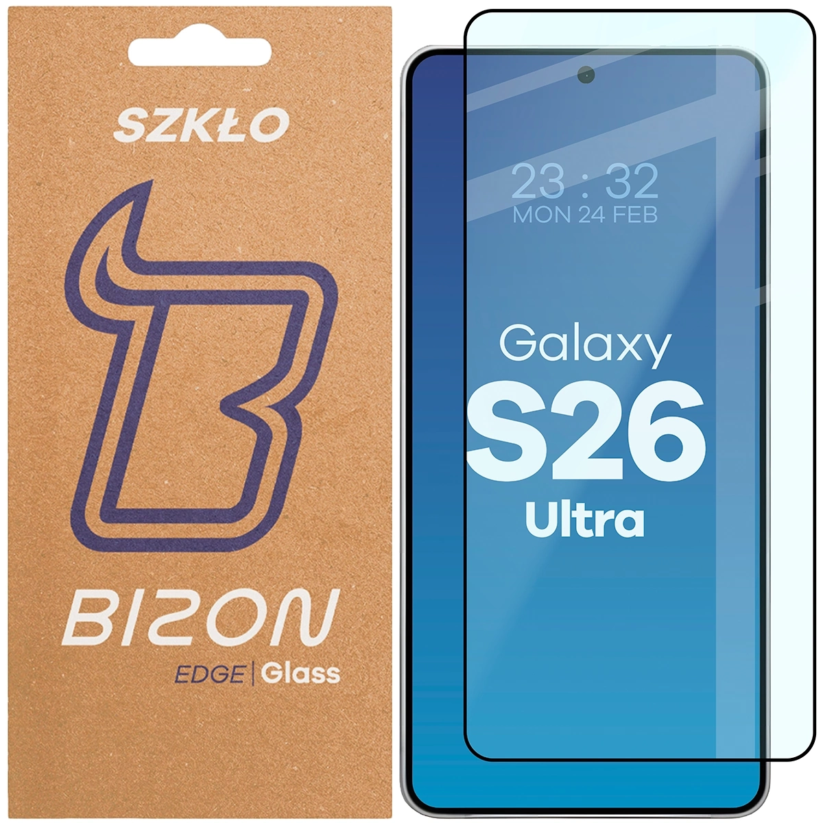 Szkło hartowane Bizon z ramką Glass Edge 2 do Galaxy S26 Ultra