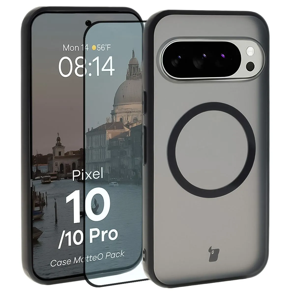Szkło hartowane Bizon Case MatteO Pack do Google Pixel 10 / Google Pixel 10 Pro Czarny