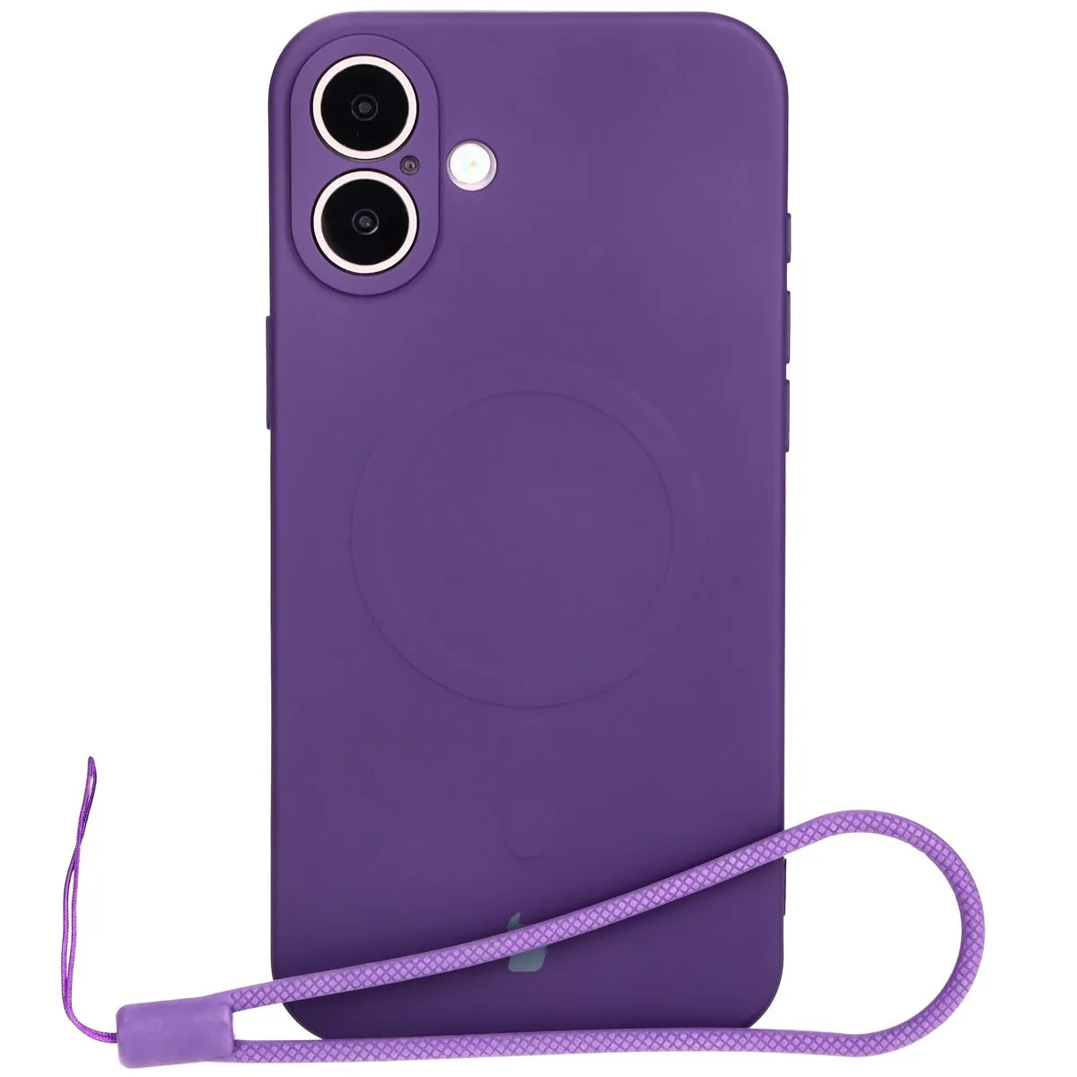 Etui Bizon Silicone Magnetic do iPhone 16 Plus Śliwkowy
