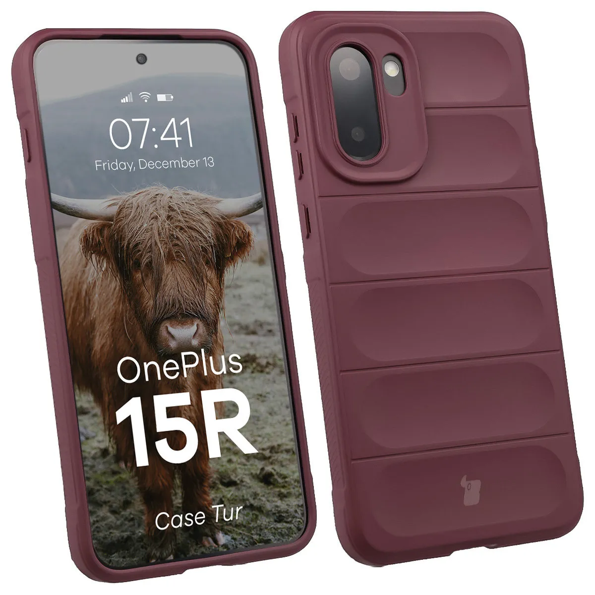 Etui Bizon Tur do OnePlus 15R Ciemnofioletowy