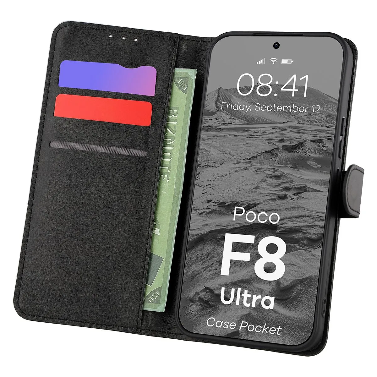 Etui Bizon Pocket do Xiaomi POCO F8 Ultra Czarny