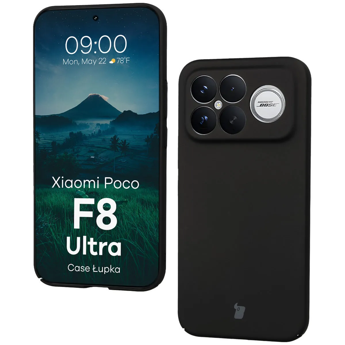 Etui Bizon Łupka do Xiaomi POCO F8 Ultra Czarny