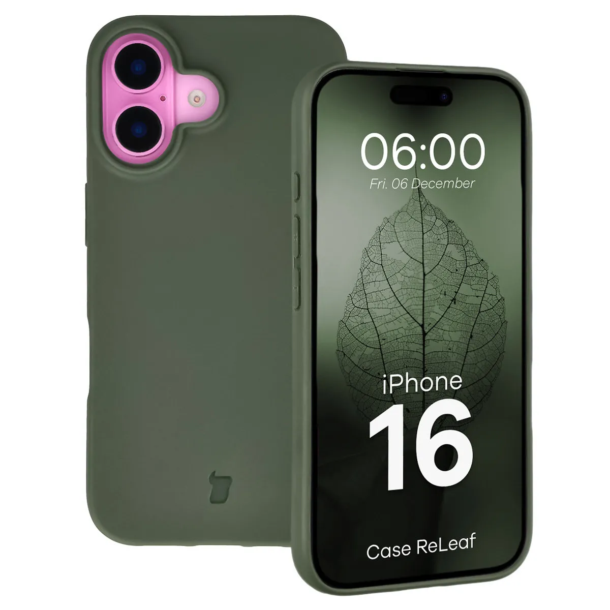 Etui Bizon ReLeaf do iPhone 16 Khaki