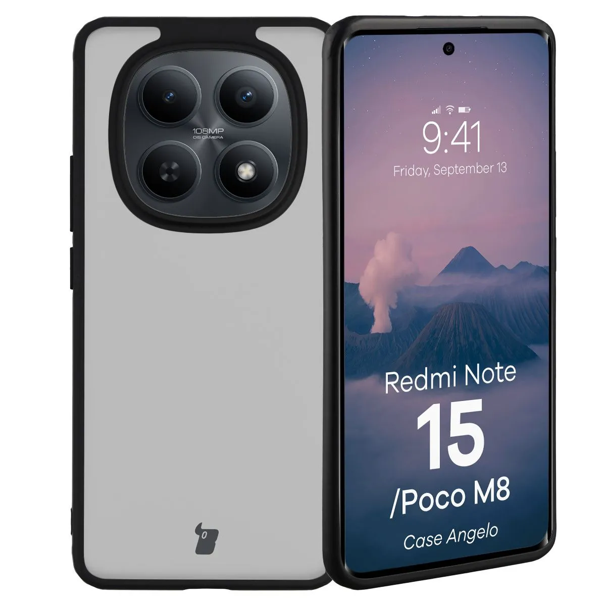 Etui Bizon Angelo do Xiaomi Redmi Note 15 / POCO M8 5G Czarny