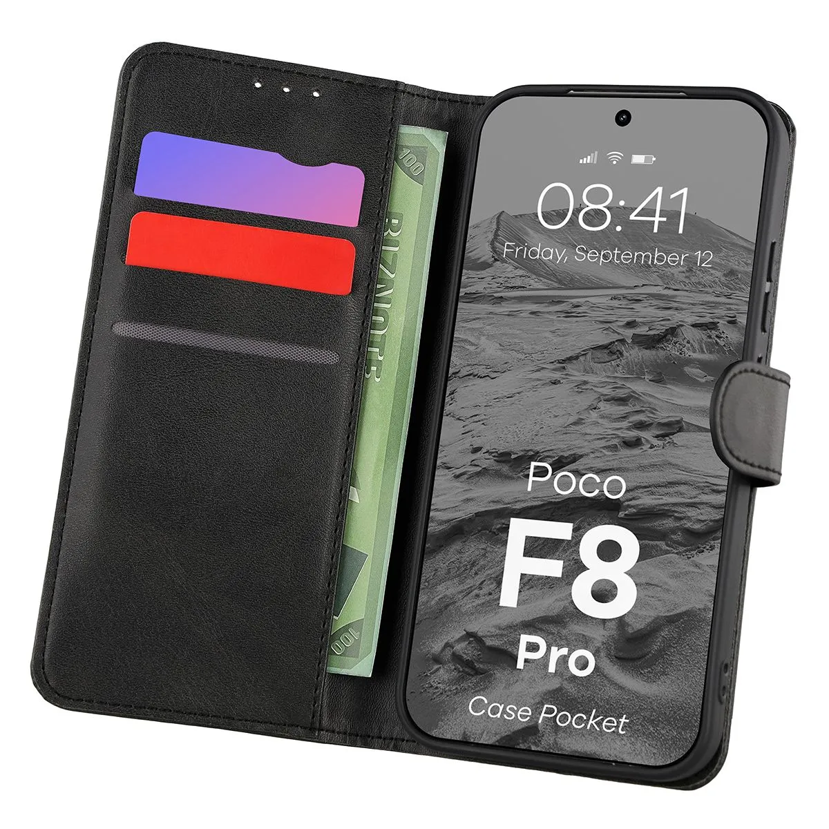 Etui Bizon Pocket do Xiaomi POCO F8 Pro Czarny