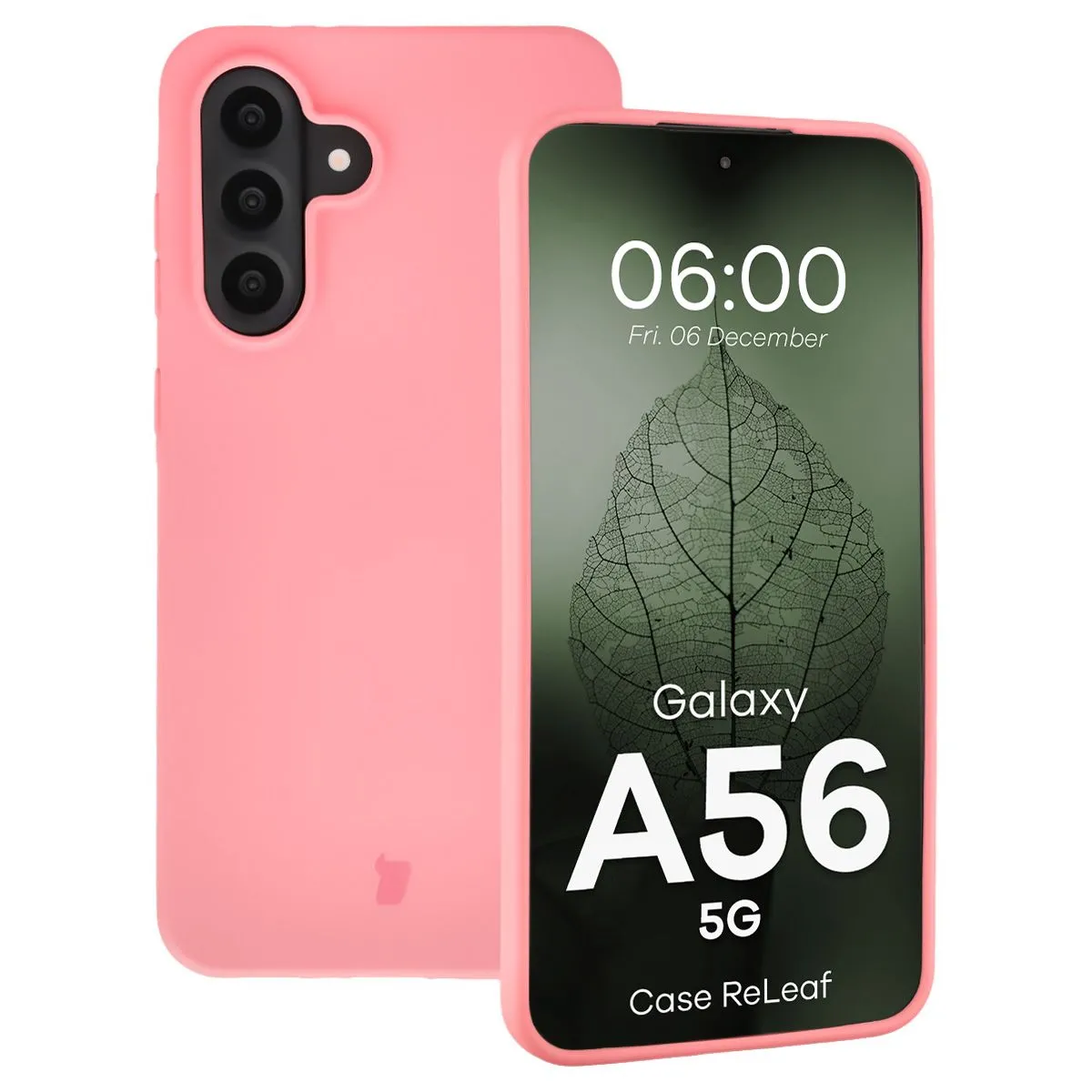 Etui Bizon ReLeaf do Galaxy A56 5G Malinowy