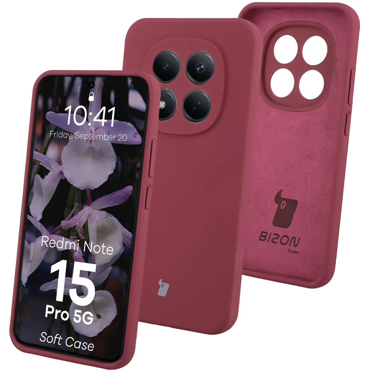 Etui Bizon Soft do Xiaomi Redmi Note 15 Pro 5G Śliwkowy