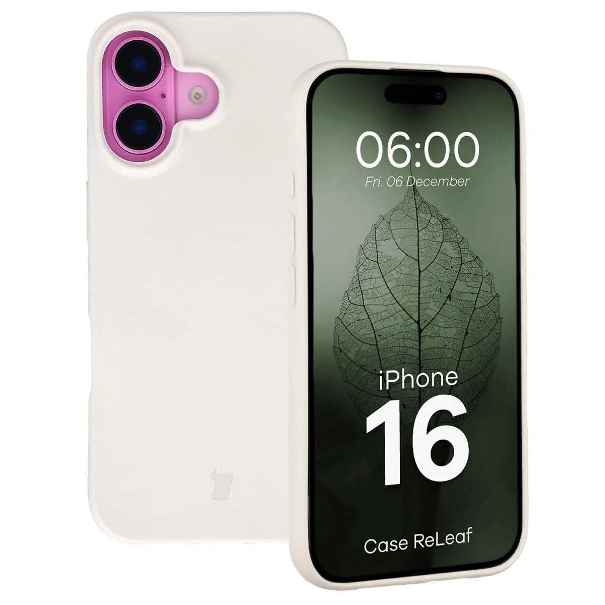 Etui Bizon ReLeaf do iPhone 16 Biały