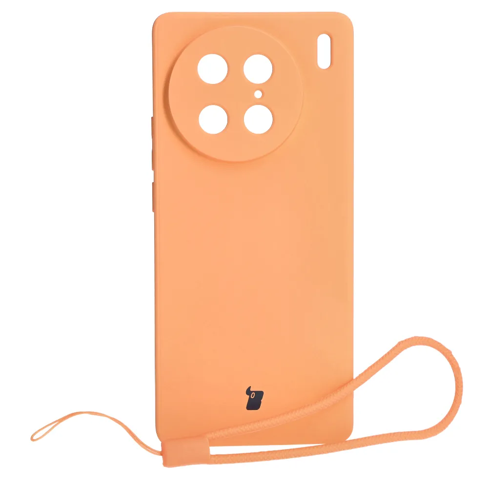 Etui Bizon Silicone Sq do Vivo X90 Pro Pomarańczowy