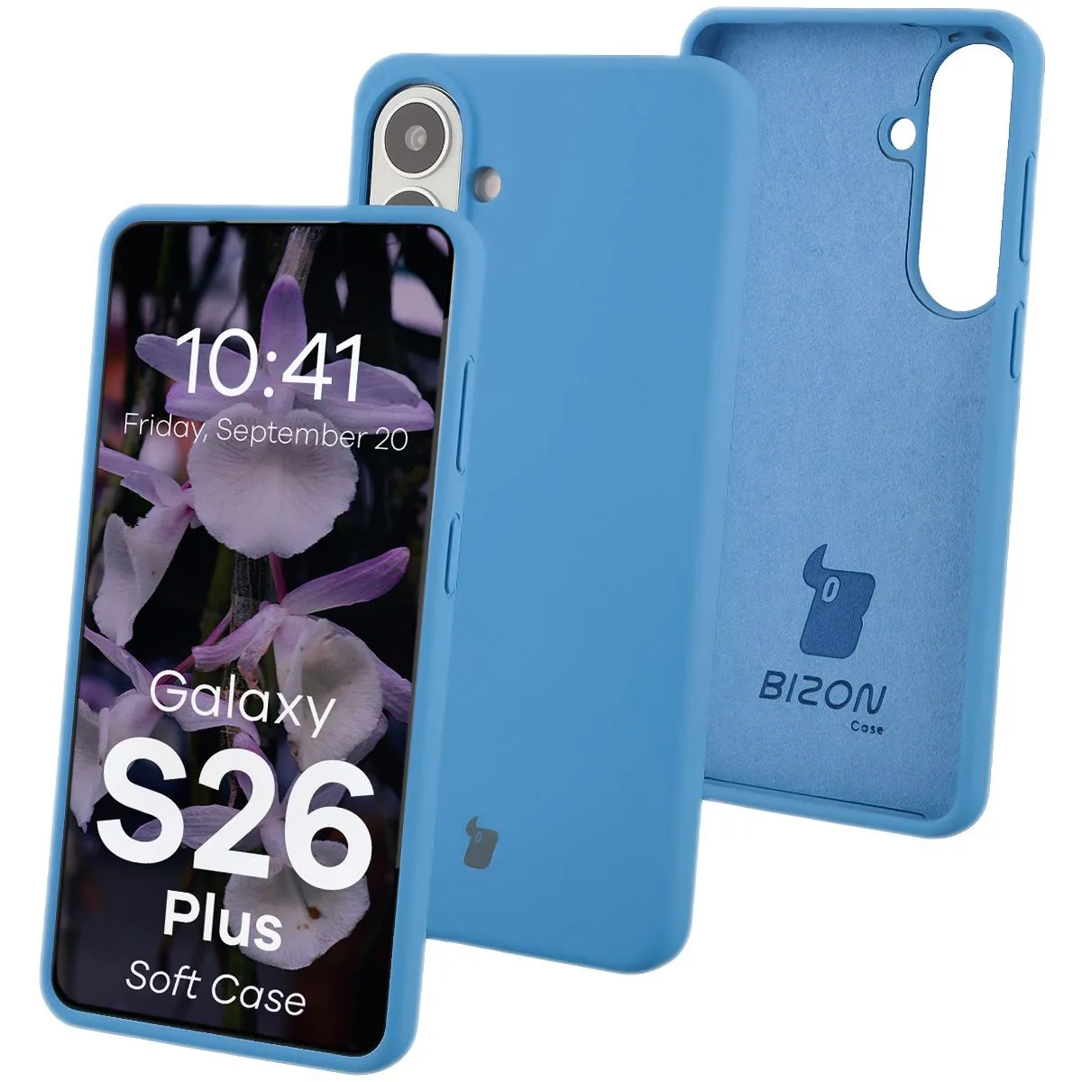 Etui Bizon Soft do Galaxy S26 Plus Niebieski