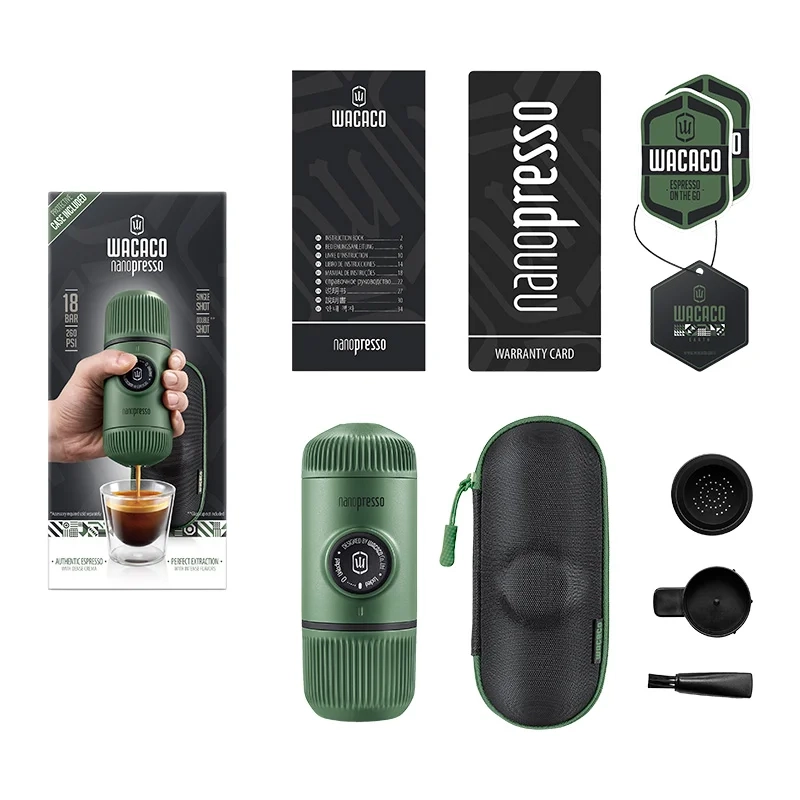 фото Портативная кофеварка Wacaco Nanopresso Moss Green 1